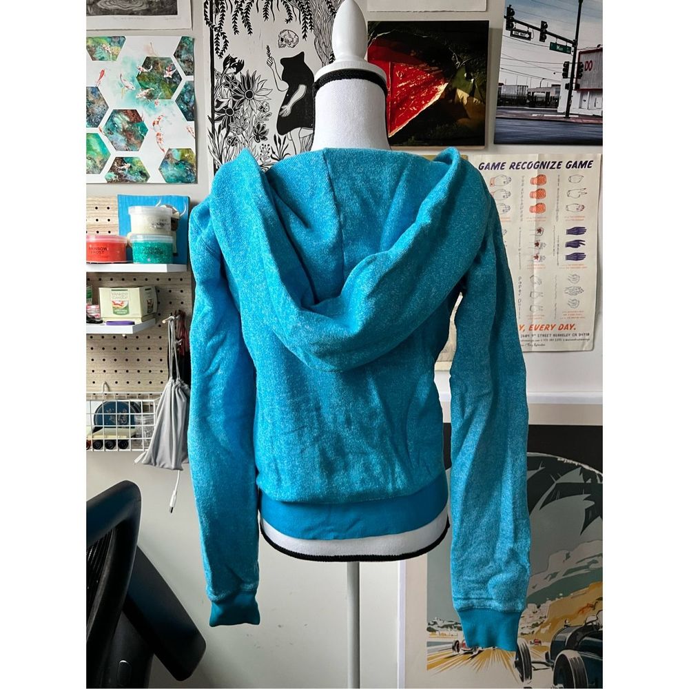 VS PINK bright blue zip up hoodie jacket - Picture 2 of 3